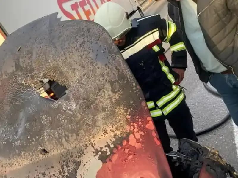 Seyir Halindeki Otomobilde Yangın: Korku Dolu Anlar