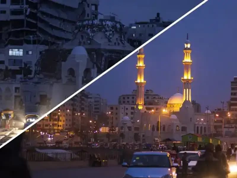 Gazze'de Yıkım: Şehrin Öncesi ve Sonrası Gözler Önünde