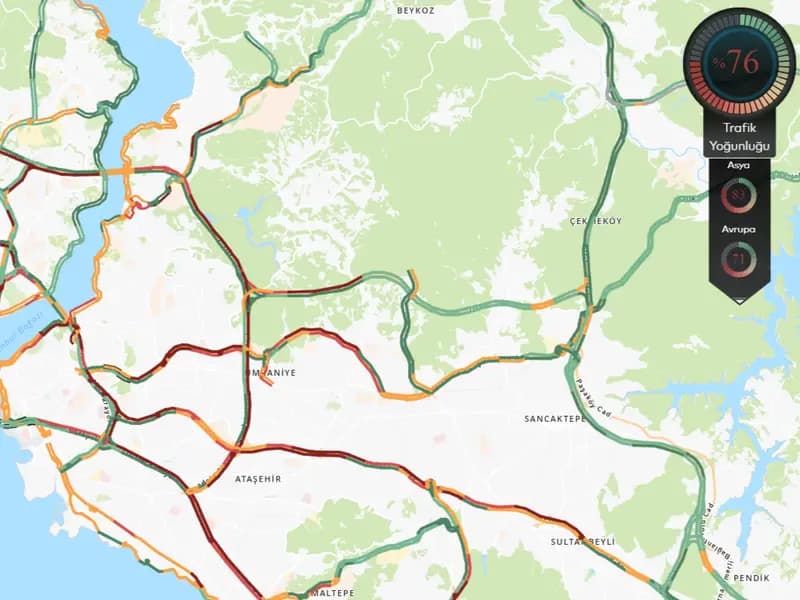 İstanbul'da Yağışlı Hava Trafik Yoğunluğunu Artırdı