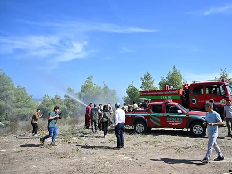 Adana'da Öğrencilere Orman Yangınlarına Karşı Uygulamalı Eğitim
