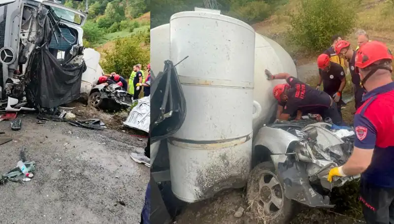 Beton Mikseri Kazası: Otomobilin Üzerine Devrildi, 1 Ölü ve 1 Yaralı