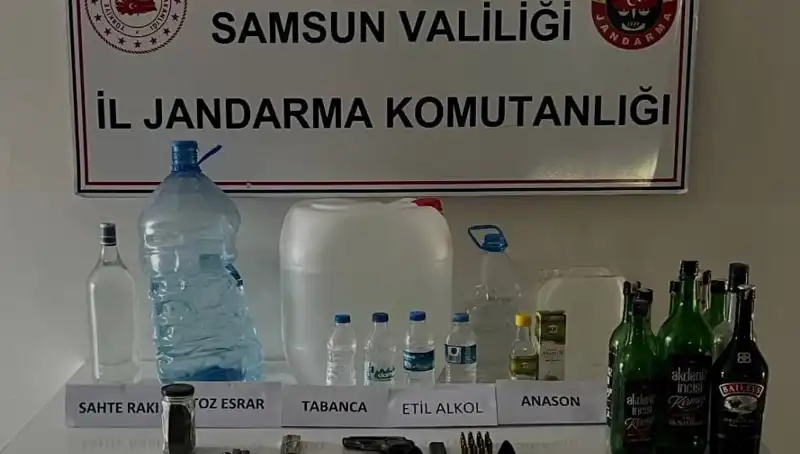 Samsun'da Dev Sahte İçki Operasyonu: Büyük Miktarda Ele Geçirildi!